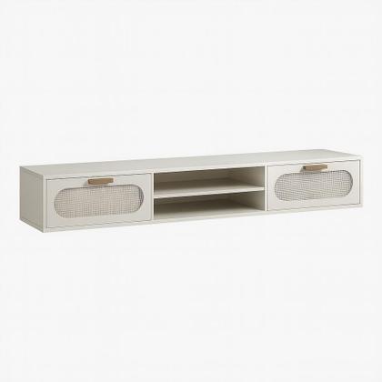 Imagem de Rack Suspenso Santorini MDF 2 Gavetas Moderno e Espaçosas Grande 1.80m Para Sala