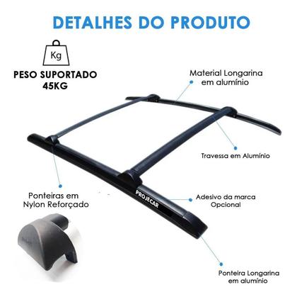 Imagem de Rack Teto Celta Modelo Bagageiro Maleiro Preto Preto