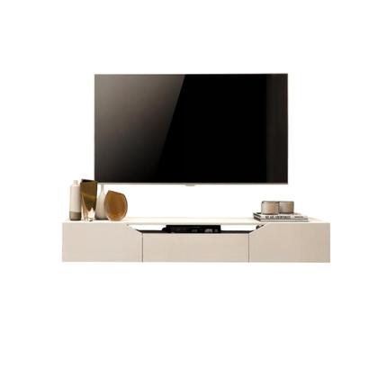 Imagem de Rack Tv 55 Polegadas Suspenso Sala Home Madeira White Estante Luxo Luxuoso Bonito Elegante