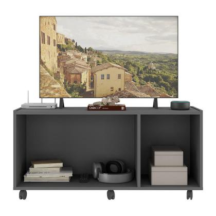 Imagem de Rack TV até 32 Polegadas 3 Portas com Rodízios e Espelhos Multimóveis MP1076