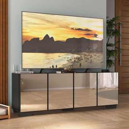 Imagem de Rack TV até 50 Polegadas com Espelhos 4 Portas Multimóveis MP1083