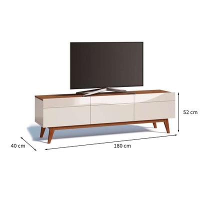 Rack Washington 3 GV Off White com Freijó Touch 180 cm - Mobly Imagem de Rack Washington 3 GV Off White com Freijó Touch 180 cm