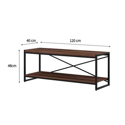 Rack Wooden Nogal e Preto 120 cm - Mobly Imagem de Rack Wooden Nogal e Preto 120 cm