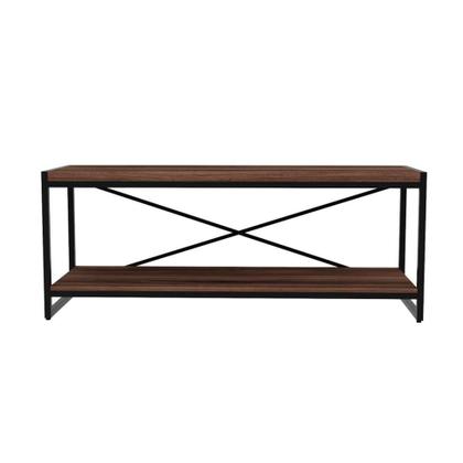 Rack Wooden Nogal e Preto 120 cm - Mobly Imagem de Rack Wooden Nogal e Preto 120 cm
