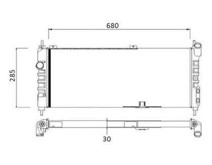 Imagem de Radiador Corsa 94 95 96 97 98 99 2000 2001 2002 2003 Com Ar