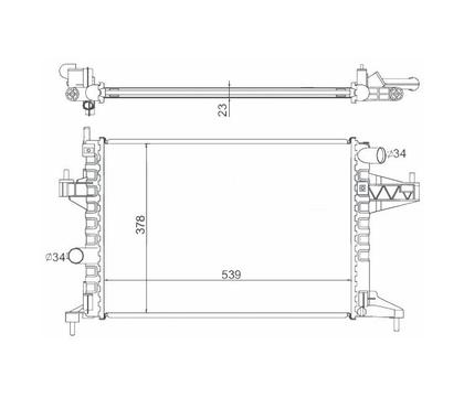 Imagem de Radiador Corsa Montana 1.0 1.4 1.8 C/s Ar Ano 2003 Até 2011