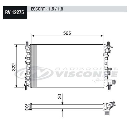 Imagem de Radiador do Motor Escort Logus Pointer 1.6 1.8 1993 a 1996 sem Ar - Visconde