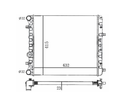 Imagem de Radiador gol g5 g6 g7 g8 saveiro voyage com ar 2008/2022