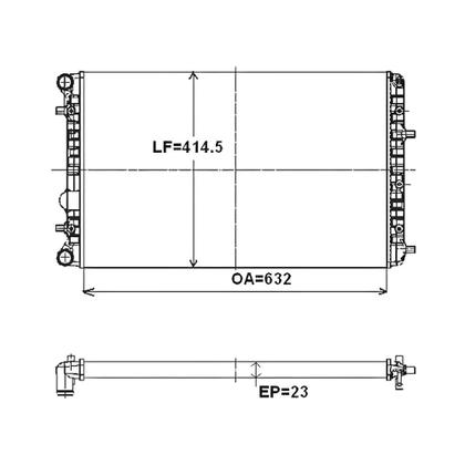 Imagem de Radiador Gol Voyage Saveiro G5 Polo Fox 1.0/1.6 Com Ar Original Valeo