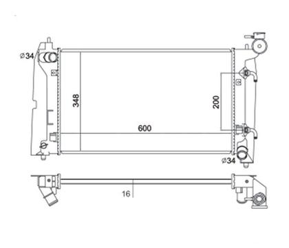 Imagem de RADIADOR TOYOTA COROLLA 1.6 1.8 2002 2003 2004 a 2008 NOTUS 