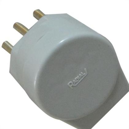 Imagem de Radial Pino Gigante 2P+T  Cinza 10A - Kit C/10 Pc