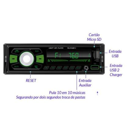 Imagem de Radio 24V AM FM Caminhão Scania Linha R Bluetooth 2 USB  