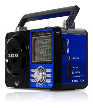 Imagem de Rádio A Pilha E Tomada Bateria Recarregavel Am Fm Sw Pendrive Com Sd Radinho Usb