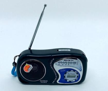 Imagem de Rádio AM/FM Portátil Com Relógio Digital YG-2019 - PRETO