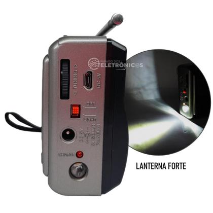 Imagem de Rádio AM/FM/SW Com MP3 e Lanterna Portátil Multifunções AM/FM/SW MP3 LE676