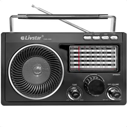 Imagem de Rádio Antigo Retrô Bluetooth Analógico AM FM Bivolt Recarregável Para Zona Rural Estilo Vintage