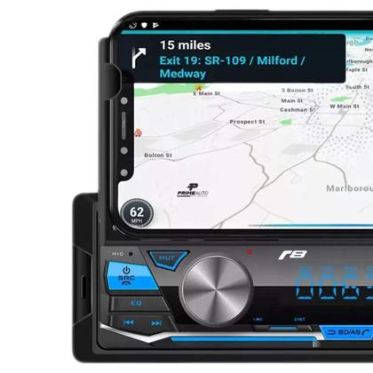 Imagem de Rádio Automotivo Mp3 Player com Suporte e Carregador Indução Bluetooth USB JR8-JT1030BT