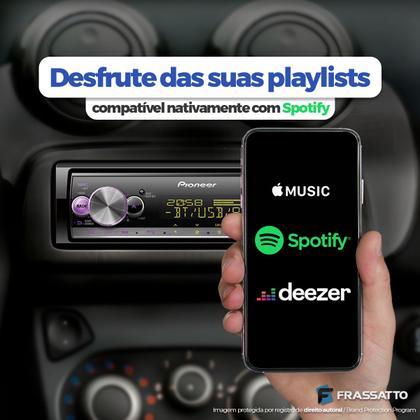 Imagem de Radio Automotivo Pioneer Mvh-x3000br Bluetooth Usb  Sem Toca Cd Atende Ligação Com Controle Remoto