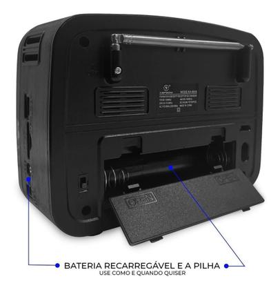 Imagem de Rádio Bluetooh Am / Fm Recarregavél Sd/Aux/Usb