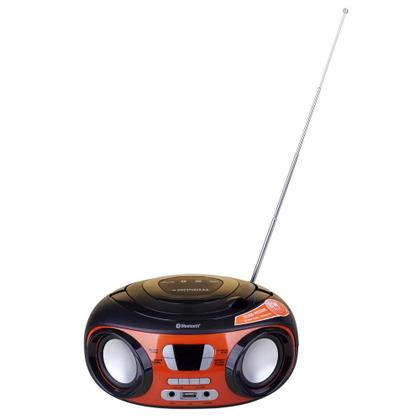 Imagem de Rádio com CD, FM, Potência 8WRMS, Bluetooth, Entradas USB e Auxiliar Mondial Up BX-18 Preto/Laranja