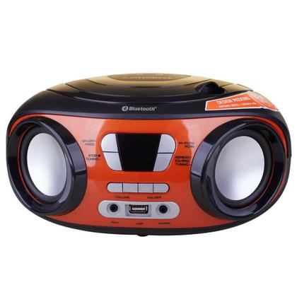 Imagem de Rádio com CD, FM, Potência 8WRMS, Bluetooth, Entradas USB e Auxiliar Mondial Up BX-18 Preto/Laranja