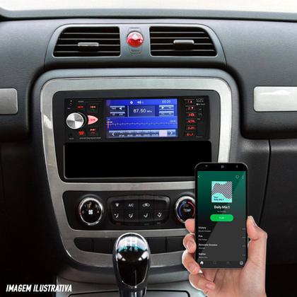 Imagem de Rádio Com Tela 1 Din Fiat Marea 2003 2004 2005 2006 2007 Bluetooth Pen Drive Cartão SD Entrada Auxiliar