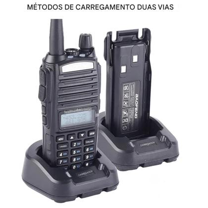 Imagem de Radio Comunicador Baofeng Profissional HT Uv82 Dual Band Longo Alcance 128 Canais Radio Fm 12Km Com Fone