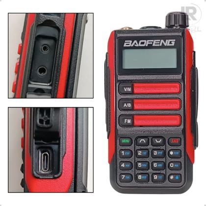 Imagem de Rádio Comunicador Baofeng UV16 PLUS Ht Profissional Vermelho