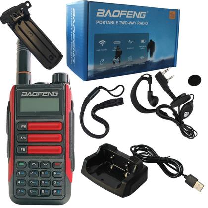 Imagem de Rádio Comunicador Baofeng UV16 PLUS Ht Profissional Vermelho