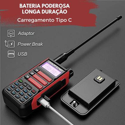 Imagem de Radio Comunicador Baofeng UV16 Walk Talk Longo Alcance Dual Band a Prova dágua
