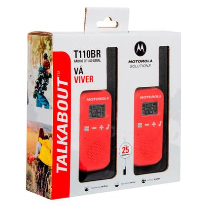 Imagem de Rádio Comunicador Motorola Talkabout  T110BR, 26 Canais, 25KM, Vermelho - 71669