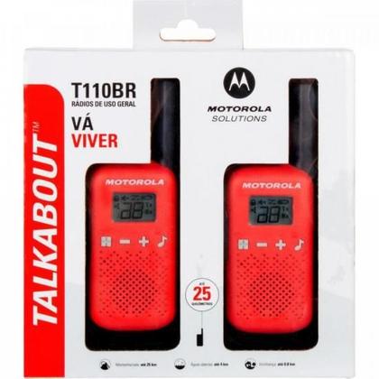 Imagem de Radio Comunicador Talkabout 25Km T110Br Vermelho Motorola
