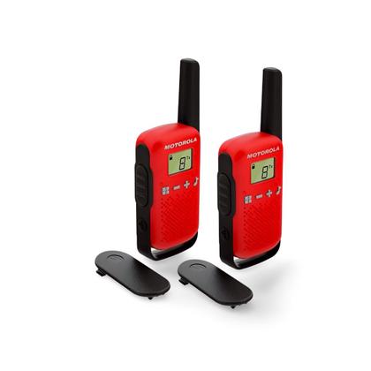 Imagem de Rádio Comunicador Talkabout Motorola T110BR Vermelho a pilhas até 25km 26 Canais