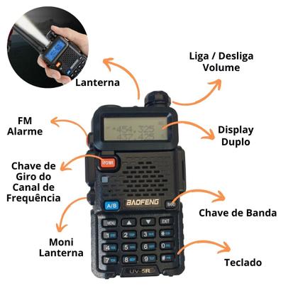Imagem de Radio Comunicador UV-5R Profissional Walk Talk