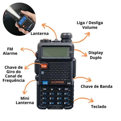 Imagem de Radio Comunicador UV-5R Profissional Walk Talk