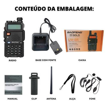 Imagem de Radio Comunicador UV-5R Profissional Walk Talk