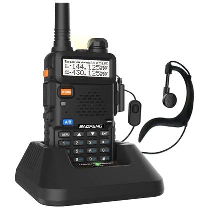 Imagem de Rádio Comunicador Walkie Talkie Ht Dual Band Fone UV-5R