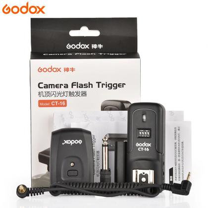 Imagem de Rádio Flash Godox Ct-16 de 16 Canais com Transmissor + Receptor para Flash Speedlite