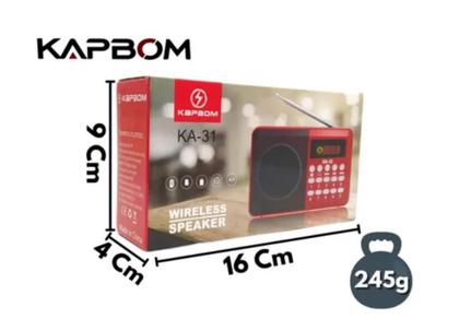 Imagem de Rádio Kapbom Am Fm Bluetooth 5.0 Recarregável KA-31