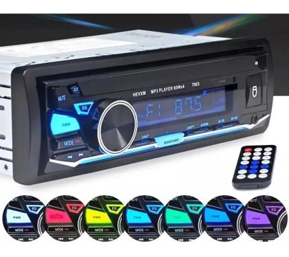 Imagem de radio mega sonic ,frente removível 7 cores ,bluetooth,controle - First Option mega sonic