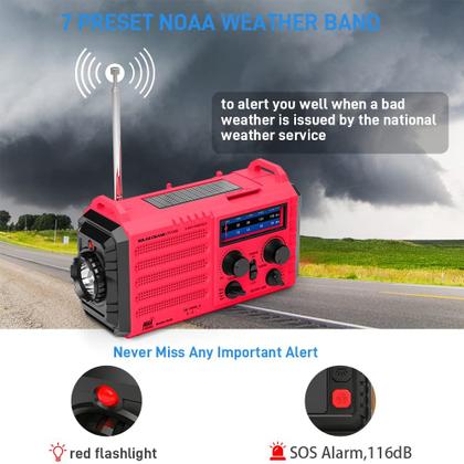 Imagem de Rádio Meteorológico de Emergência HOLABABY - Solar e Manivela com NOAA