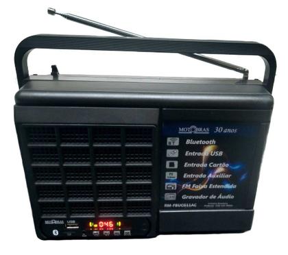 Imagem de Radio Motobras Fm/bl/usb/cr/gr Rm-fbucg11ac Cor Preto 110v/220v