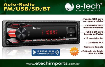 Imagem de Radio Mp3 Som Automotivo Bluetooth Usb Cartão Sd Fiat Uno