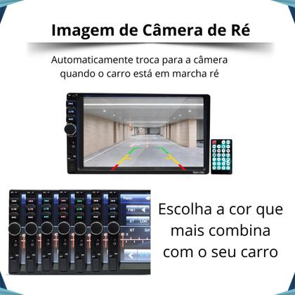 Imagem de Rádio MP5 CarPlay Android Auto 2Din + Câmera Ré Fox 2003 2004 2005 2006 2007 2008 2009 2010 até 2021