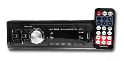 Imagem de radio para carros first option 8850B com Bluetooth atendimento celular usb sd mp3 player toca fm p2 som automotivo