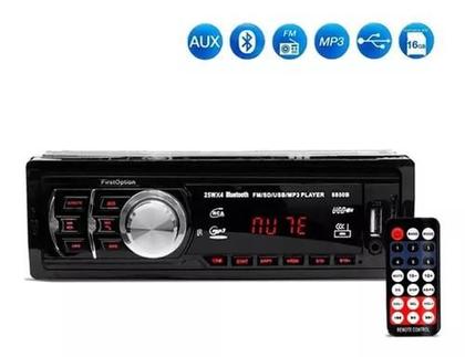 Imagem de radio para carros first option 8850B com Bluetooth atendimento celular usb sd mp3 player toca fm p2 som automotivo