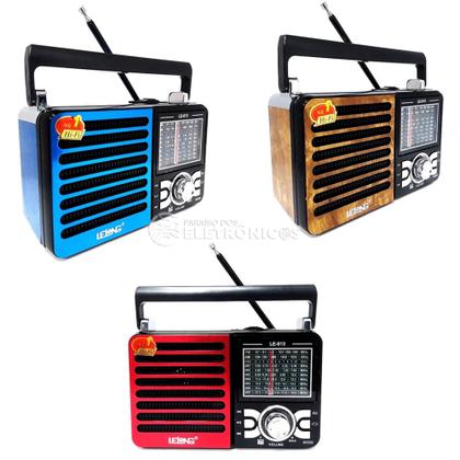 Rádio Portátil AM FM SW Toca MP3 Com Entrada Pendrive e Cartão de