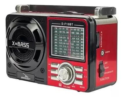Imagem de Rádio Portátil Com Bluetooth Am Fm A Pilha E Energia Usb 1088