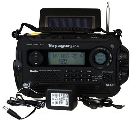 Imagem de Rádio Portátil Kaito Voyager Pro KA600 - Solar e Dynamo - Preto