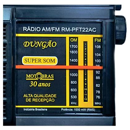 Imagem de Rádio Portátil Motobrás 2FXS AM FM RMPFT21AC/22AC